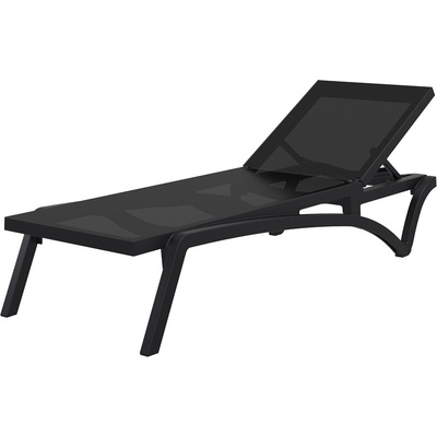 Bogdan Furniture Am Шезлонг Пасифик черен с черна мрежа