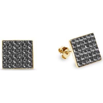 Spark šedé se Swarovski Elements Kingdom Studs KGFM6SN Silver Night