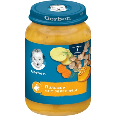 Gerber пюре зеленчуци с пилешко - 190 г