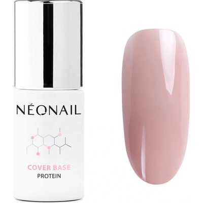 NEONAIL Cover Base Protein podkladový lak pro gelové nehty odstín Natural Nude 7,2 ml
