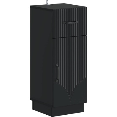 vidaXL Шкаф за баня HOORN Черно 30 x 31 x 77 см Инженерна дървесина (897266)