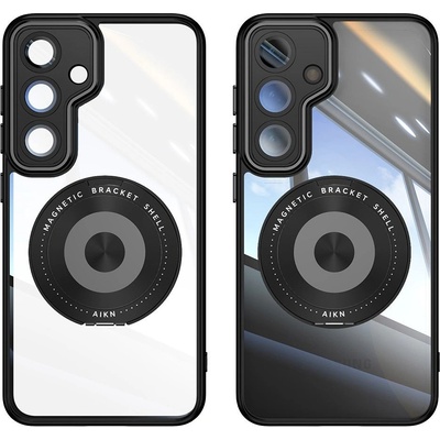 Samsung Магнитен Калъф за Samsung Galaxy A37 5G с Въртящ се Пръстен - PC+TPU, 360° стойка, Със стъкло, 6 цвята