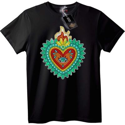NOONEBRAND Тениска с Oko на Свещено Сърце - M, Black