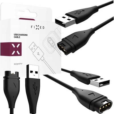 FIXED Nabíjecí USB kabel pro Garmin Vivoactive 4S a ostatní smartwatch Garmin, černý FIXDW-796