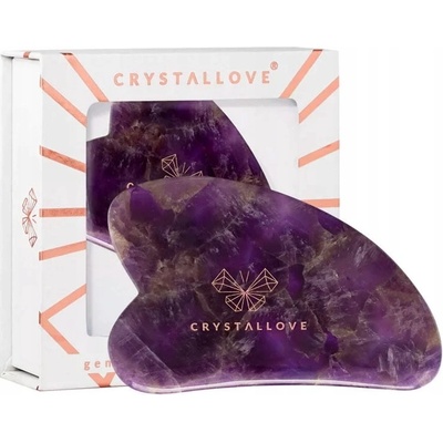Crystallove Masážna doska na tvár gua sha z ametystu