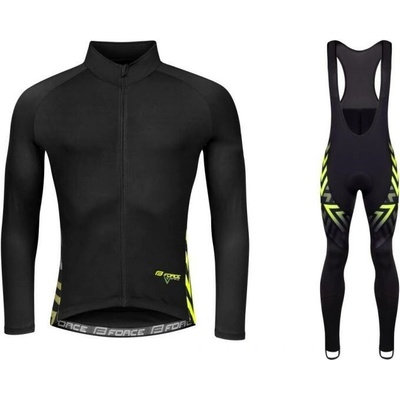 Force SPIKE černo-fluo dlouhý rukáv + Force SPIKE černo-fluo