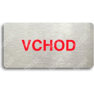 ACCEPT Piktogram VCHOD - stříbrná tabulka - barevný tisk bez rámečku