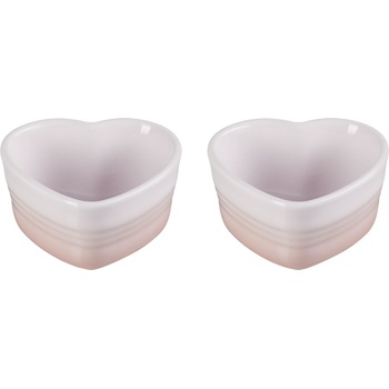 Le Creuset Формички за печене и сервиране Heart 300 мл светлорозови 2 бр (79082307770000)