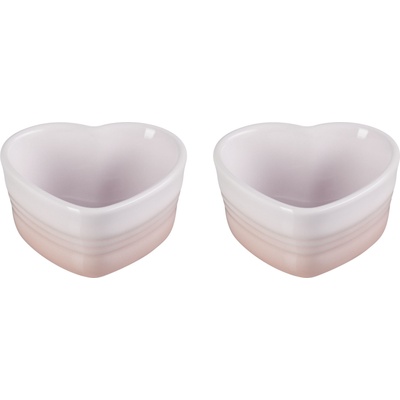 Le Creuset Формички за печене и сервиране Heart 300 мл светлорозови 2 бр (79082307770000)