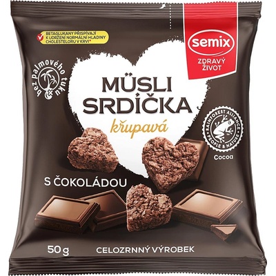 Semix Musli srdíčka křupavá s čokoládou 50g