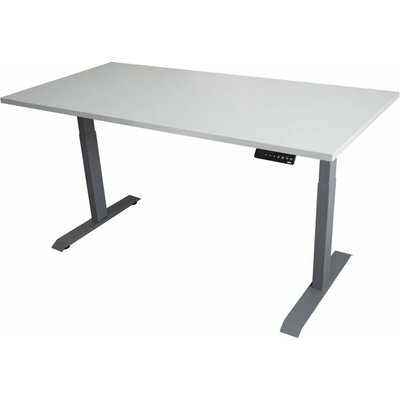 ZLKL Polohovací stôl dvojmotorový 160 x 80 cm sivý / sivý P00044-3