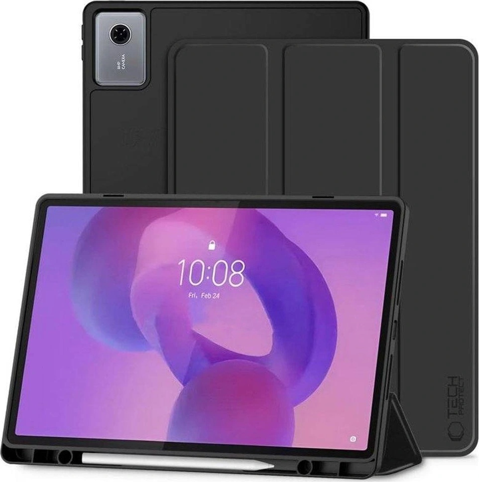 Tech-Protect Калъф за Lenovo Idea Tab Plus 12.1 TB-361, Tech-Protect SC Pen Case, Черен (5906302335596)