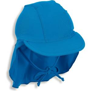 Sterntaler Детска шапка с козирка Sterntaler Kid's Peaked Cap with Neck Protection with Cord Cap - Leuchtblau - размер 43 cm (904-1911-0411)