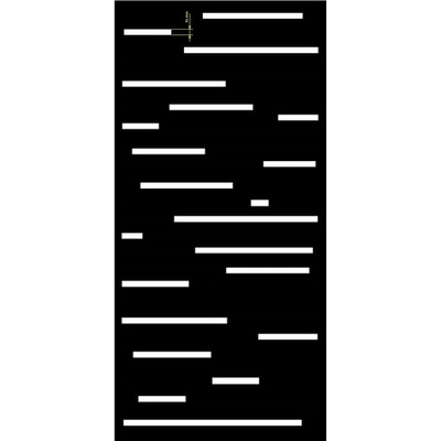Design plech Obdélník, 1000x2000x2,0 mm, ocel, výška výpalku 34 mm