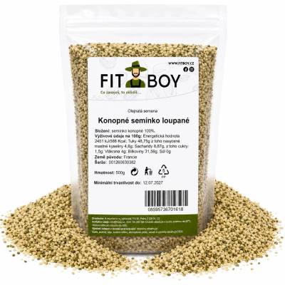 FITBOY Konopné semienko lúpané 500 g