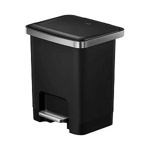 EKO-Europe Кош за отпадъци EKO HANA II с педал (15 л) - черен (EKO 638815 - Black)