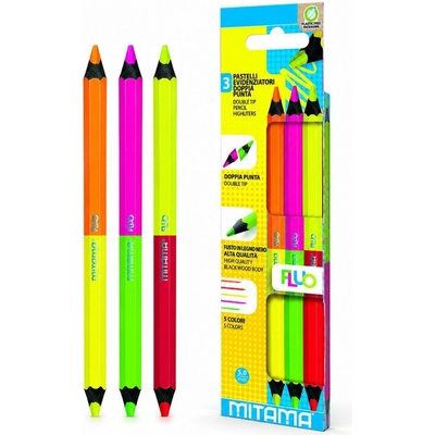 Mitama Jumbo oboustranné barevné pastelky Neon 3 ks 61919 MT61919