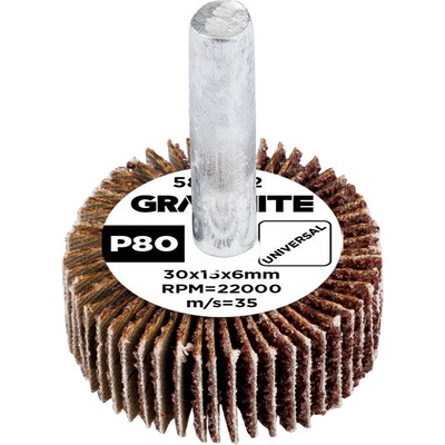 Graphite Lamelový kotúč 30 x 15 x 6 mm P80 58T402