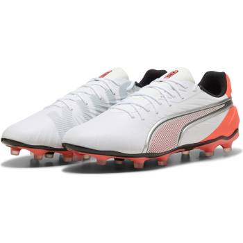 PUMA Футболни бутонки Puma Mens PUMA King Match 5 Firm Ground Football Boots - White/Red