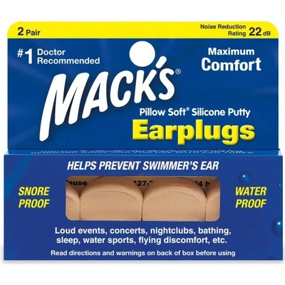 Mack´s Špunty do uší na spaní Mack's Snoozers 2 páry