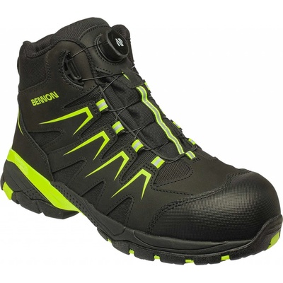 BENNON ORLANDO XTR S7S SR HRO FO B-SPIN HI-VIS HIGH členková obuv čierna/zelená