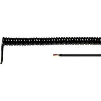 Helu 85671 spirálový kabel LiF12Y11Y 400 mm / 1600 mm 6 x 0.25 mm² černá