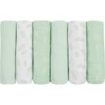 KikkaBoo Комплект муселинови кърпи Kikkaboo - Leaves, Mint, 30 х 30 сm, 6 броя (31103010080)
