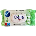 Delta Мокри кърпички Delta Magic - Aloe vera, 120 броя (3800502666172) - ozone