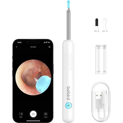 Bebird R1 otoskop s kamerou na čistenie uší – biely – R1 biela