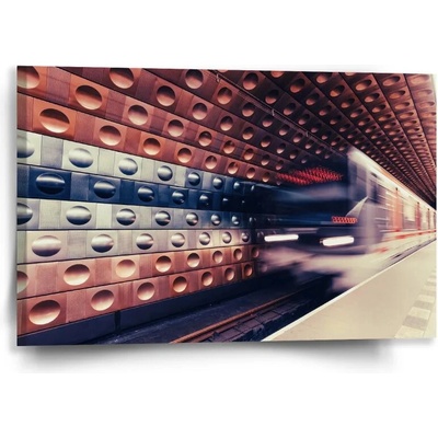 Sablio Obraz Metro na farebnej stanici - 60x40 cm