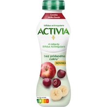 Activia probiotický jogurtový nápoj jablko, čerešňa a banán bez pridaného cukru 270 g