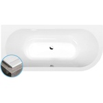 POLYSAN - Асиметрична вана Viva Slim L, 175x80x47 см, бяла 70119S (70119S)