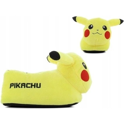 Papuče 3D Pokémon PIKACHU SMIEŠNE papuče plyšové bambuľky
