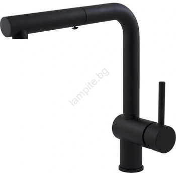 PAFFONI - Смесител за мивка с изтегляща се душ-слушалка LIGHT 29, 2 см черен (PF0060)