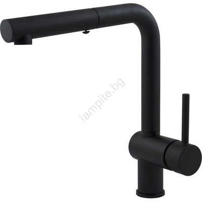 PAFFONI - Смесител за мивка с изтегляща се душ-слушалка LIGHT 29, 2 см черен (PF0060)