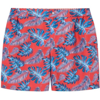 Hackett Бански гащета Hackett Leaf swimming shorts - Multicolor (Red)
