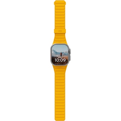 UAG Двулицева магнитна силиконова каишка за Apple Watch 42мм, 44мм, 45мм, 46мм, Ultra, Ultra 2, Ultra 3 49мм - Urban Armor Gear Pathfinder Silicone Magnetic Strap (жълт-черен) (194161118240)