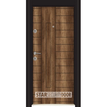 Image 1 of Starsteeldoor Блиндирана врата Parkdor SL 221 Газез Орех (цена без монтаж)