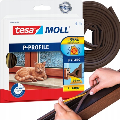 TESA Těsnění "P", 9 x 5,5 mm x 6 m