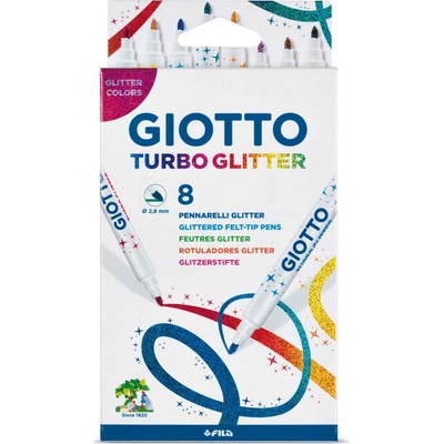 Třpytivé fixy GIOTTO Turbo Glitter 8 ks - 2,8 mm