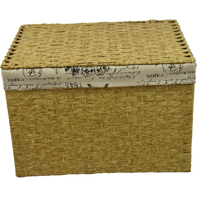 Vingo Vyšší úložný box melírovaný s látkou paris 45x34 cm v.29 cm