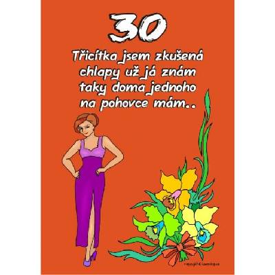 Certifikát 30 pro ženu