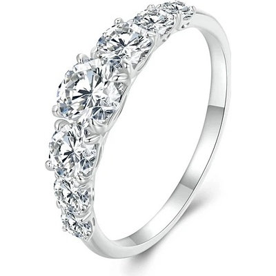 P&J Jewellery Stříbrný moissanitový prsten Gioiello SMR17