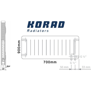 Korad Radiators 21VKP 900 x 700 mm