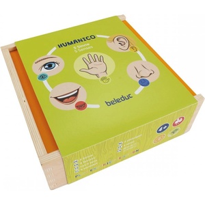 Beleduc Дървена пъзел игра от 30 части Beleduc - Петте сетива (BEL11556) - ozone