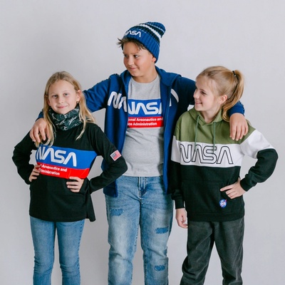Tričko s dlhým rukávom Nasa sivé