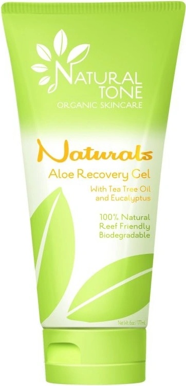 Natural Tone Organic Aloe & Tea Tree Recovery Gel, 177ml – Beruhigt Sonnenbrand & Hautirritationen