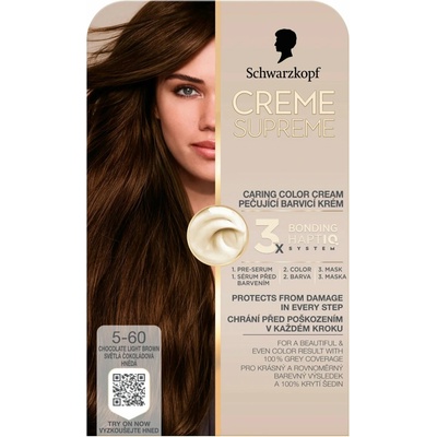 Schwarzkopf Creme Supreme 5-60 Svetlá čokoládová hnedá 60 ml