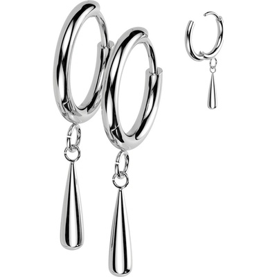 Steel Edge Titánové náušnice visiace SETRH04 Steel