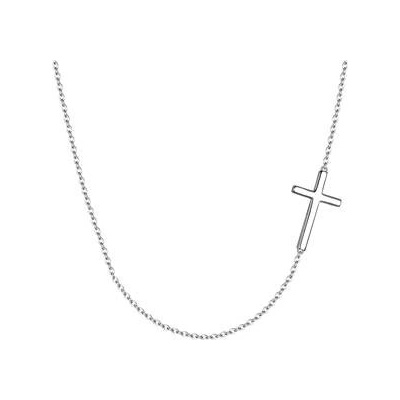 Nubis® Stříbrný řetízek s bočním křížkem NB-2143-44